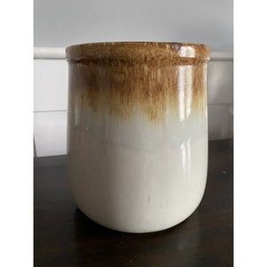 McCoy Pottery Graystone Drip Crock Canister No Lid Vintage Farmhouse Kitchen